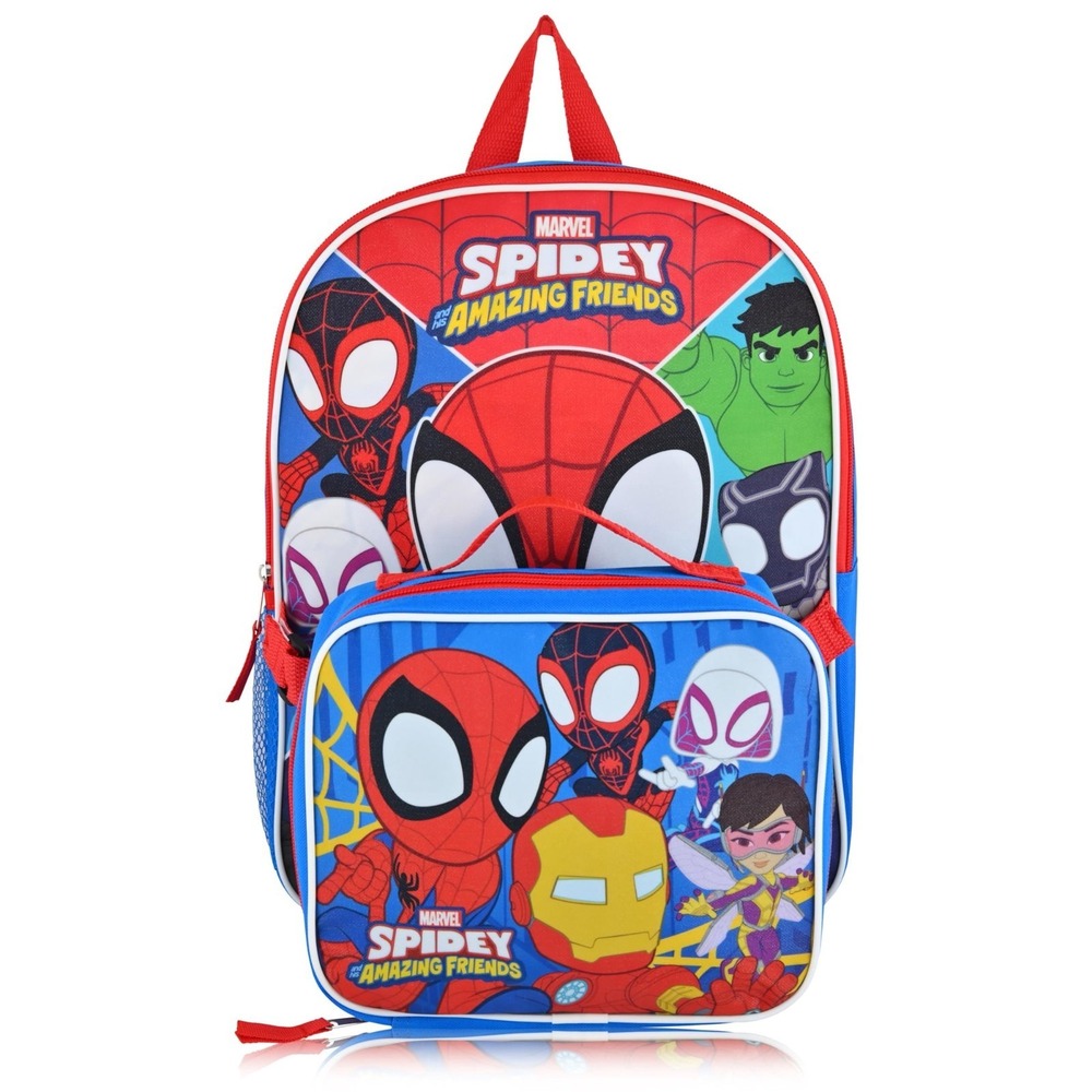 Spidey and His Amazing Friends 16" Backpack with Lunch Box Set, School Bag NEW - Picture 4 of 8